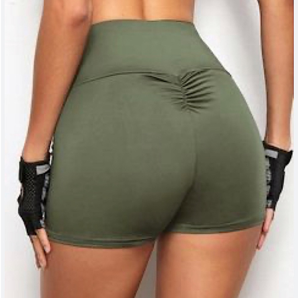 Green spandex shorts